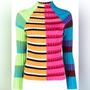 Christopher John Rogers striped long sleeved shirt, XXL - NWT